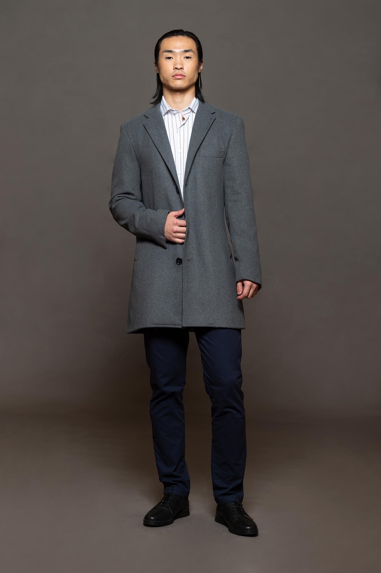 8016GR - ABRIGO WHISKY GRIS